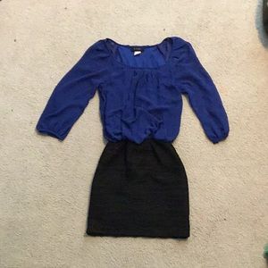 Black and Blue Dress